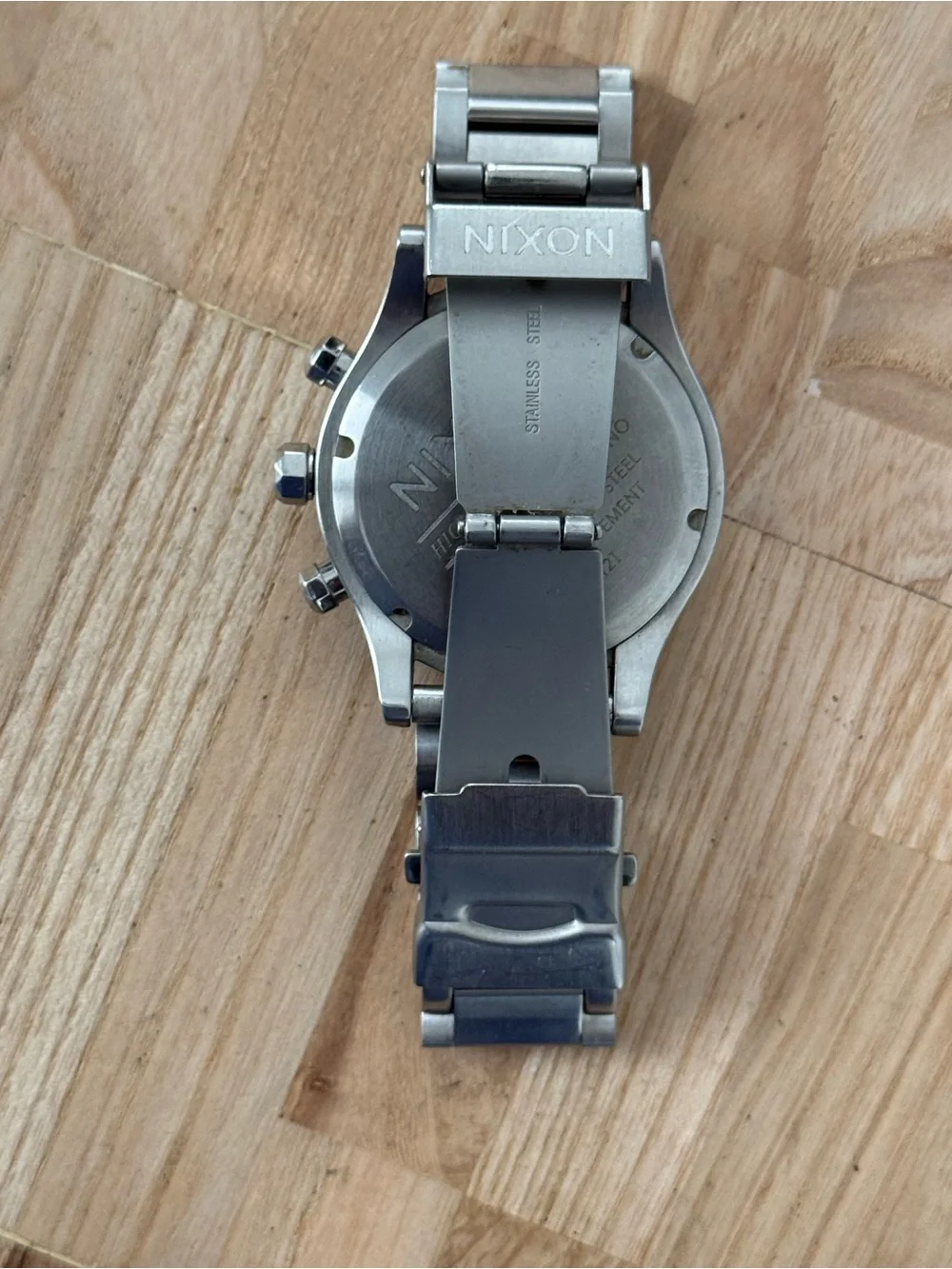Nixon High Maintenance The Camden Chrono Chronograph Watch Stainless Bracelet